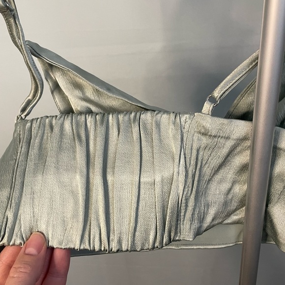 Zara shiny cami bralette crop top size XS - Picture 8 of 11
